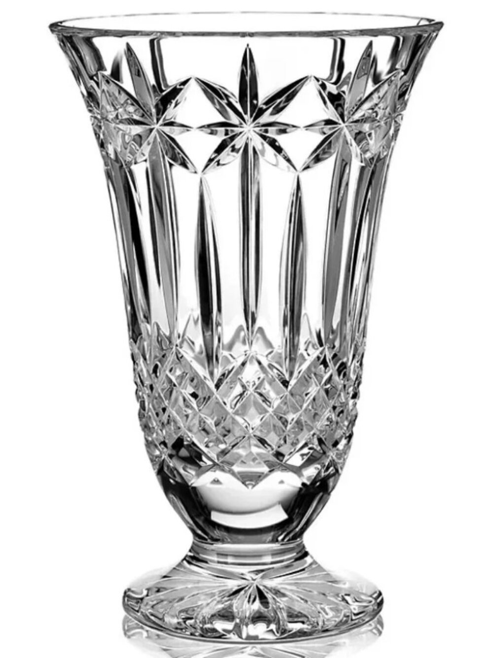 10'' Tall ☘️ Waterford Balmoral Starburst Footed Large Vase